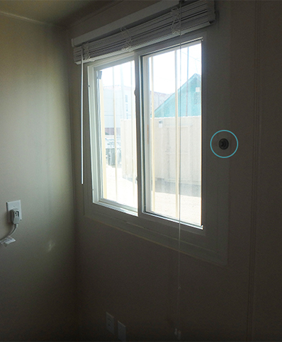 Inside of 20Ft & 40Ft Office Trailers with Safety Button