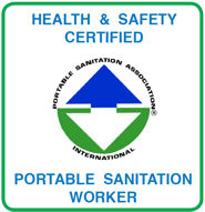 STWS workers are health and 
					safety certified by Portable Sanitation Association 
					International